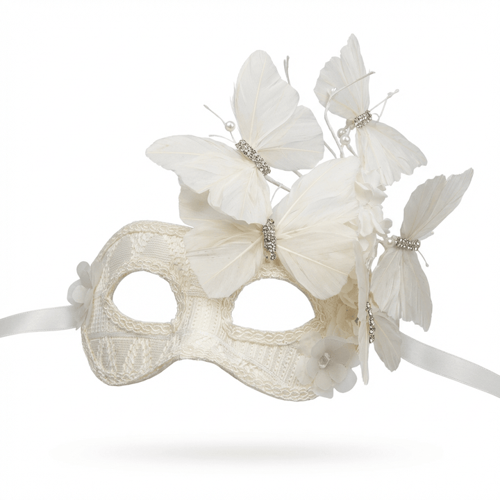 Papillon Reverie – Butterfly Lace Masquerade Mask - WonderlandByLilian