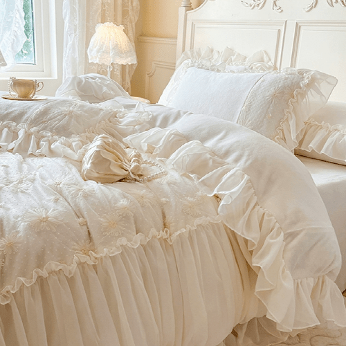 Parisian Milk Floral Bedding Set - WonderlandByLilian