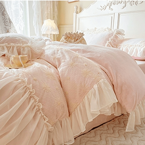 Parisian Pink Floral Bedding Set - WonderlandByLilian