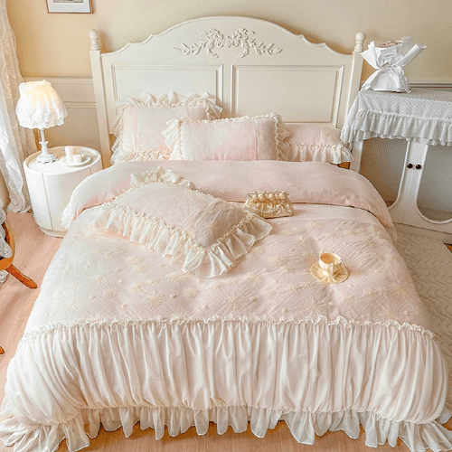 Parisian Pink Floral Bedding Set - WonderlandByLilian