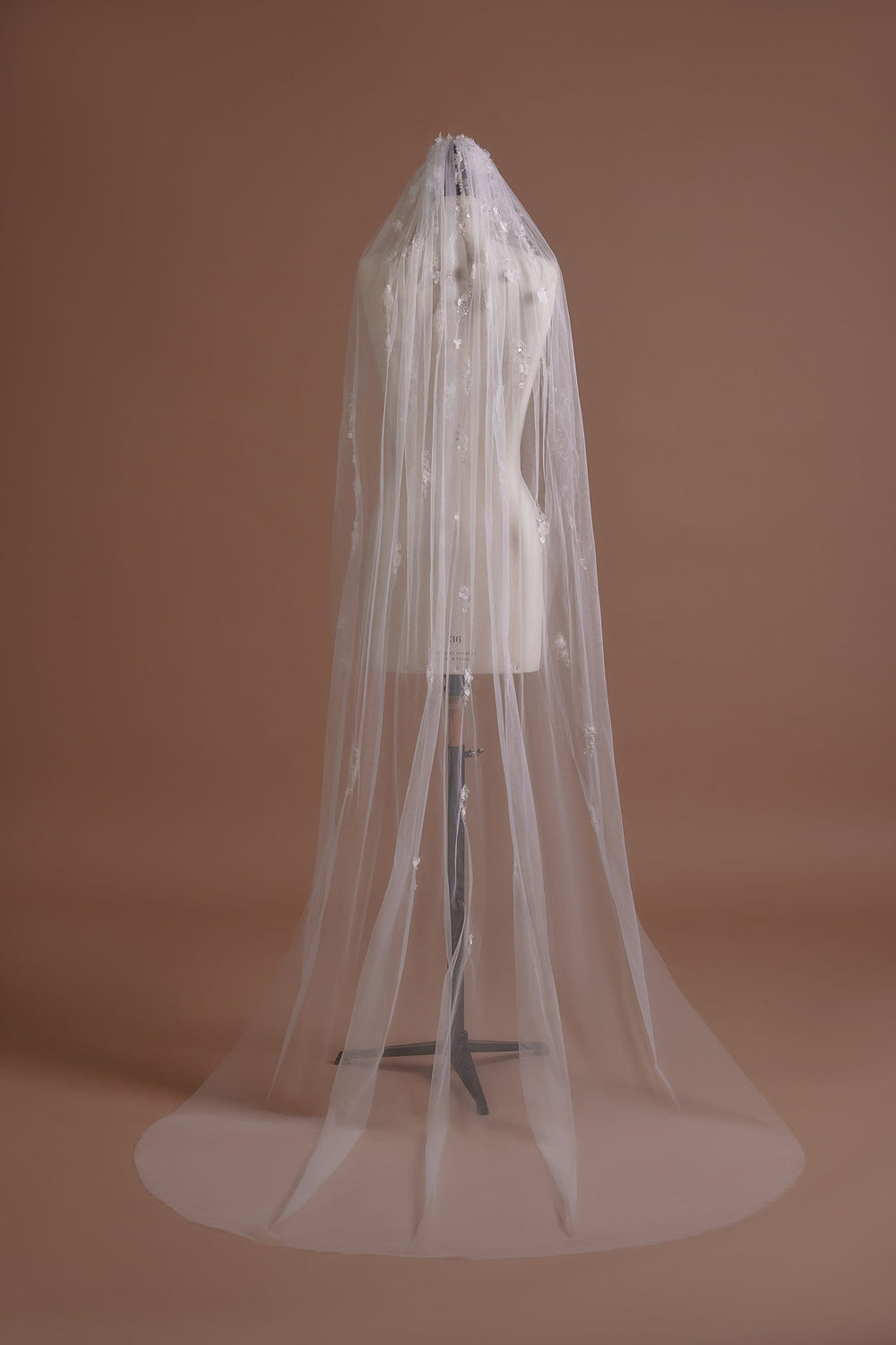 Pearl Embellished Soft Tulle Wedding Veil, Available with or without Comb - WonderlandByLilian