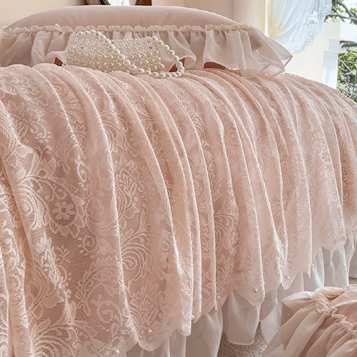 Pink Lace Frill Princess Bedding Set - WonderlandByLilian