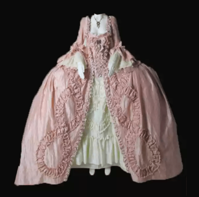 Pink Rococo Sand Dress with Ruffled Lace Embellishments – Victorian - Inspired Ball Gown with Intricate Detailing Plus Size - WonderlandByLilian