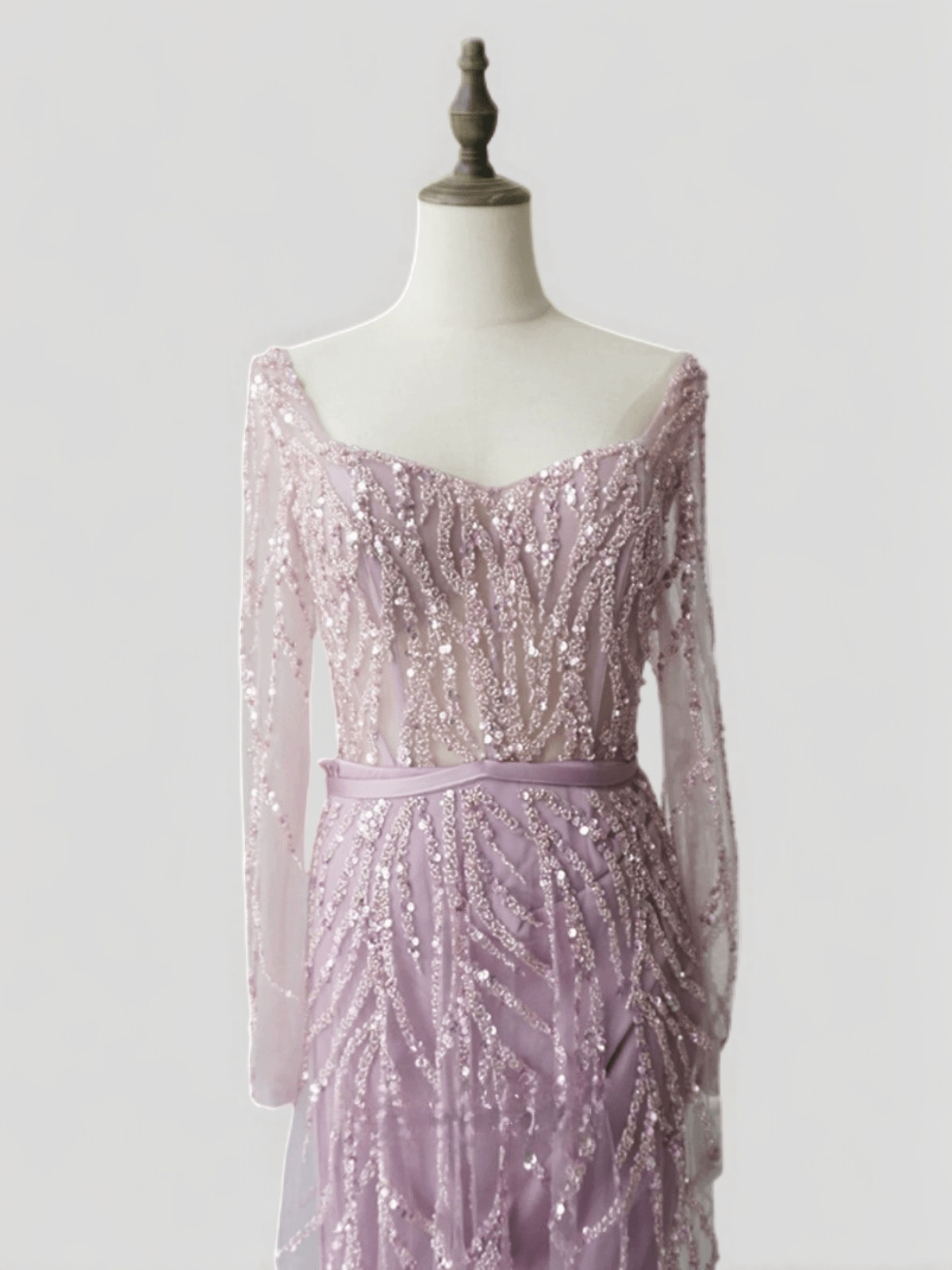 Pink Sequin Evening Gown - Pretty Sequin Dress