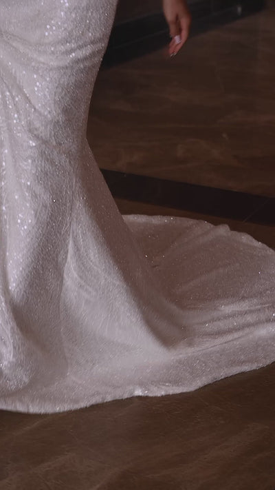 Luxurious Satin Mermaid Wedding Dress with Spaghetti Straps - Plus Size