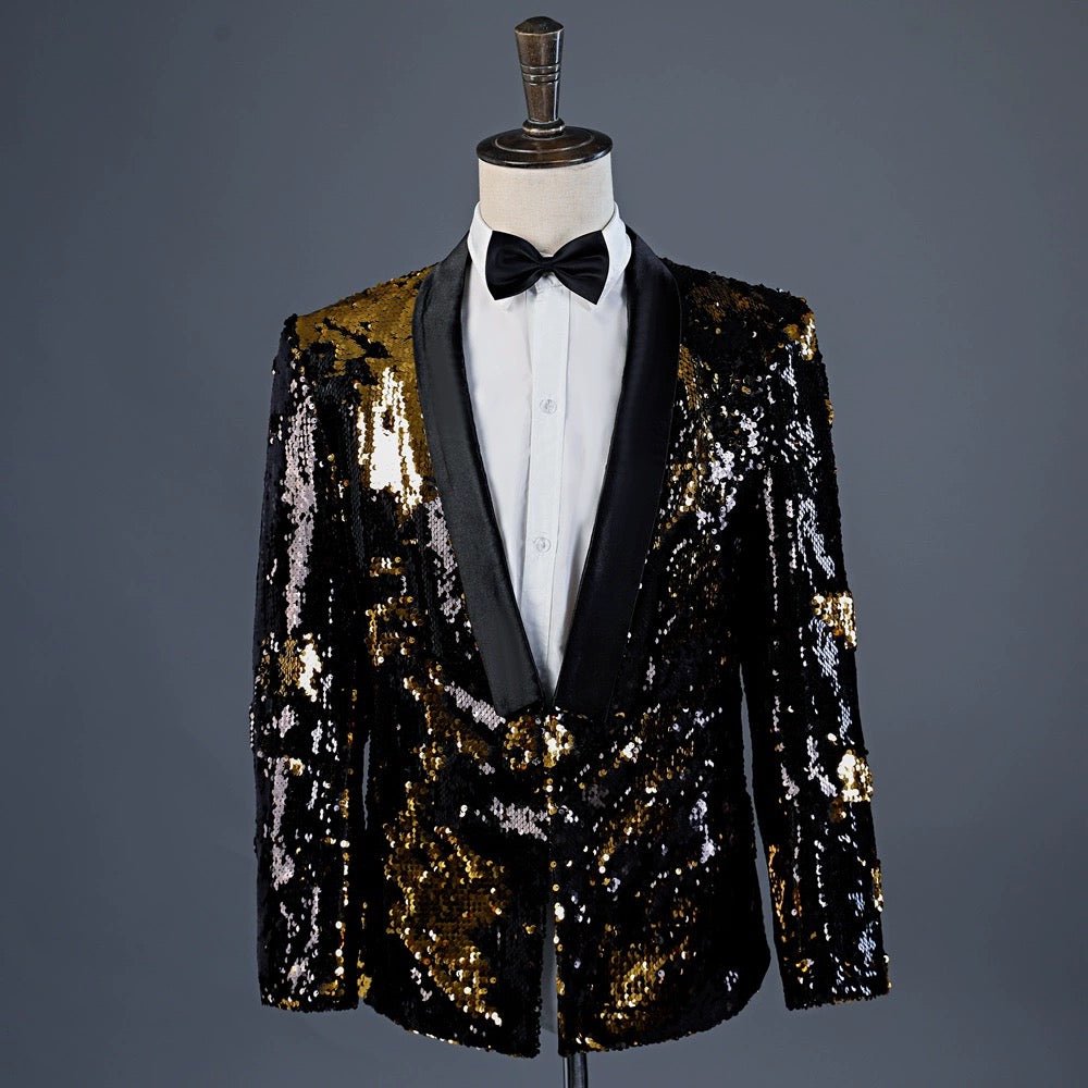 Regency Vintage Menswear - Sequin Jacket for Men Plus Size - WonderlandByLilian