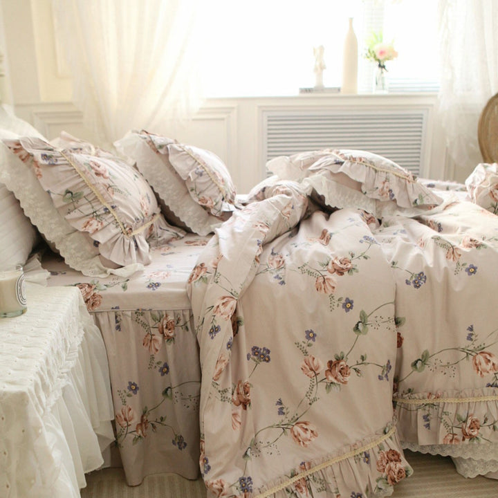 Retro Pastoral Princess Rose Bedding Set - WonderlandByLilian