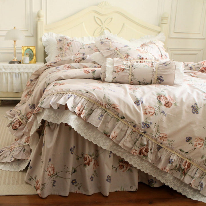 Retro Pastoral Princess Rose Bedding Set - WonderlandByLilian