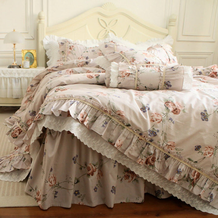 Retro Pastoral Princess Rose Bedding Set - WonderlandByLilian