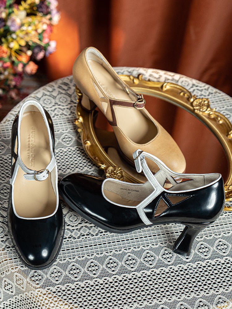 Handmade Retro T-Strap Art Deco Heels Handmade Retro T-Strap Art Deco Heels