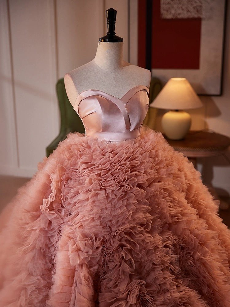 Rose Pink Tulle Ball Gown & Party Dress | Wonderland By Lilian Size 16 / Pink Rose Pink Tulle Ball Gown & Party Dress | Wonderland By Lilian Size 16 / Pink