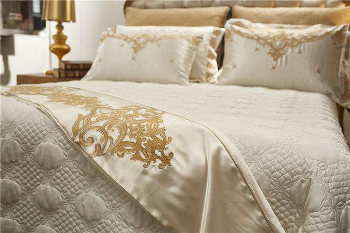 Rovenia Luxury Satin Cotton Bedding Set - WonderlandByLilian