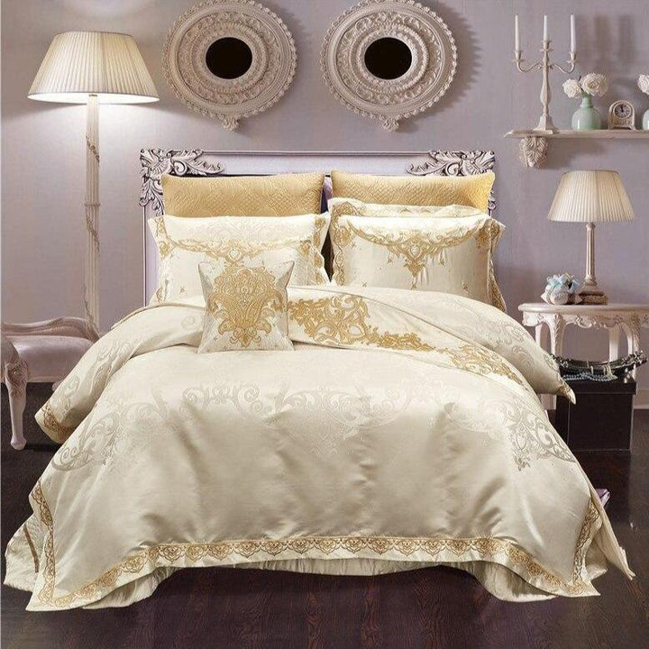 Rovenia Luxury Satin Cotton Bedding Set - WonderlandByLilian