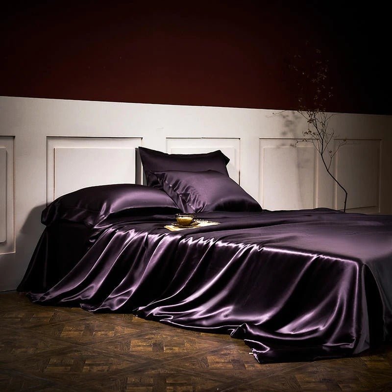 Royalis Purple Luxury Pure Mulberry Silk Bedding Set - WonderlandByLilian