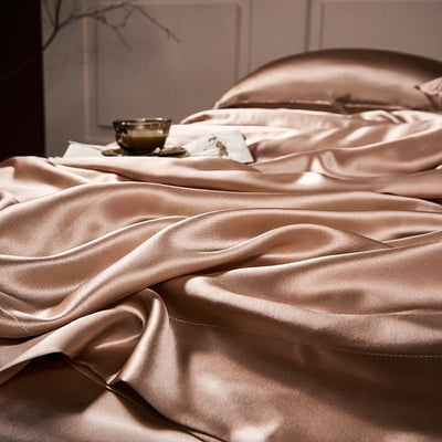 Royalis Rose Gold Luxury Pure Mulberry Silk Bedding Set - WonderlandByLilian
