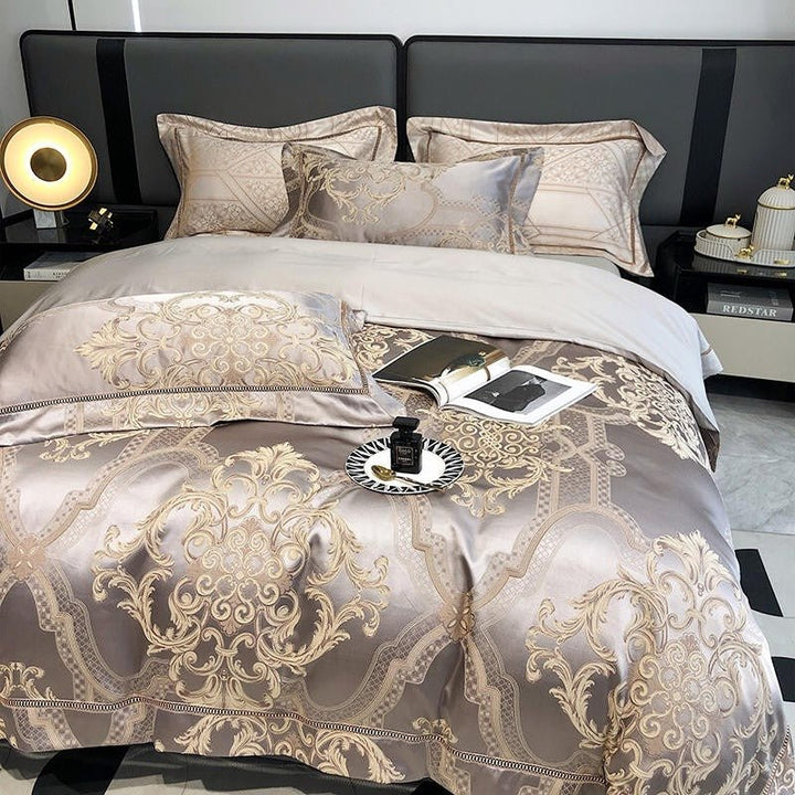 Serenity Cotton Satin Jacquard Bedding Set - WonderlandByLilian