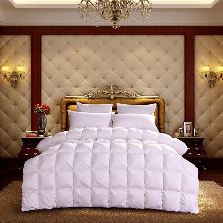 Shadiya Square Quilted Goose Down Cotton Filling Comforter - WonderlandByLilian