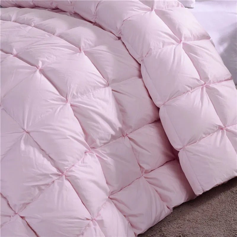 Shadiya Square Quilted Goose Down Cotton Filling Comforter - WonderlandByLilian