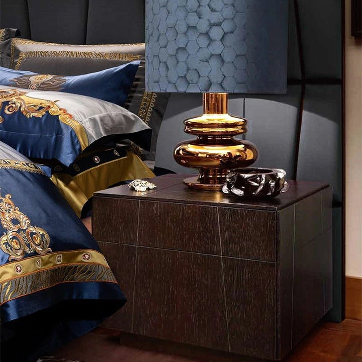 Skyler Opulent Embroidered Satin Bedding Set - WonderlandByLilian