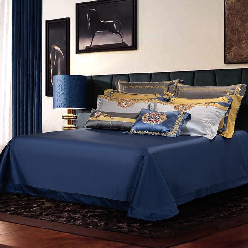 Skyler Opulent Embroidered Satin Bedding Set - WonderlandByLilian