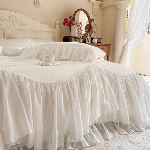 Snow Rose Dream Bedding Set - WonderlandByLilian