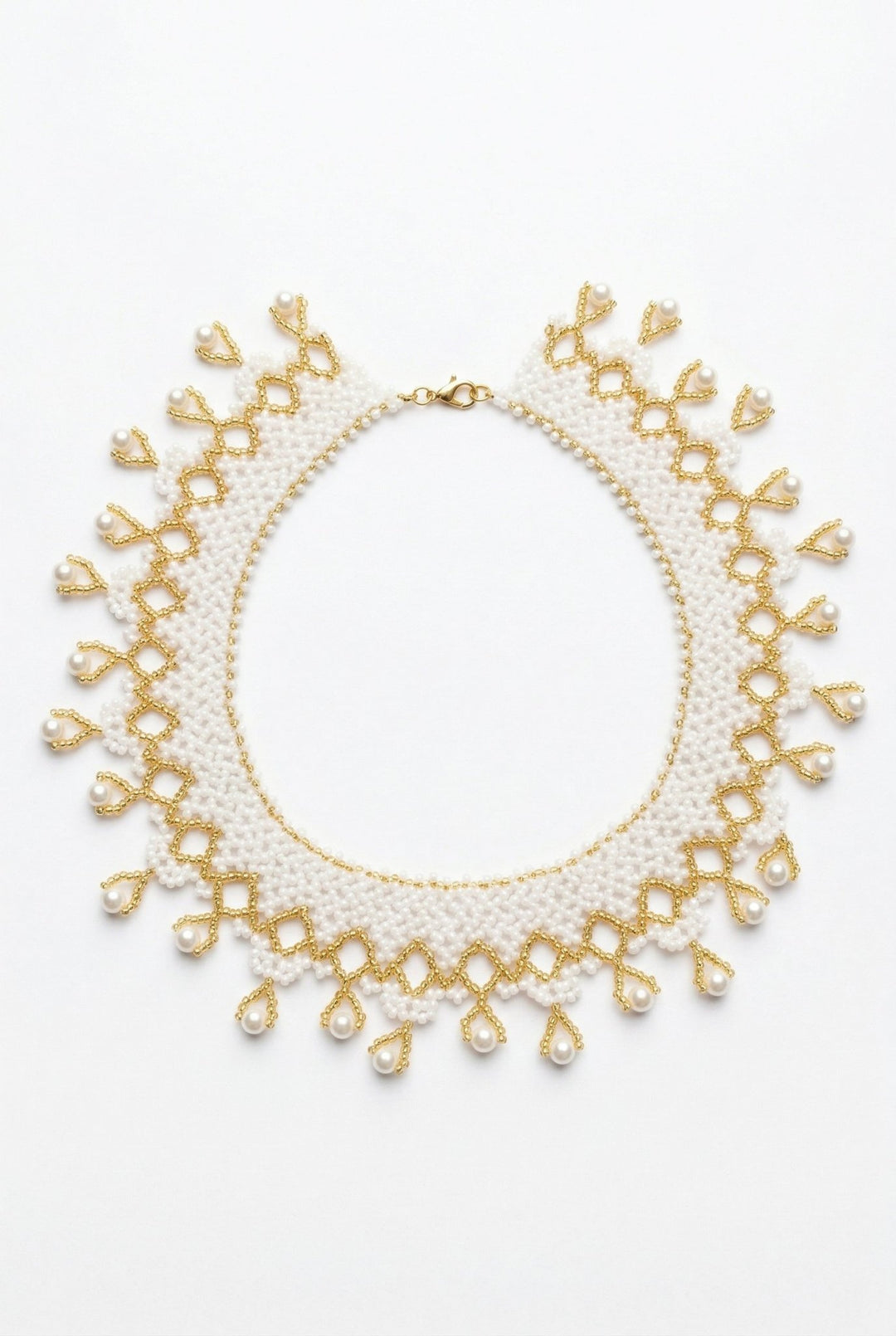 Snow Sonata – Regency Pearl Lace Necklace | Bridgerton Aesthetic - WonderlandByLilian