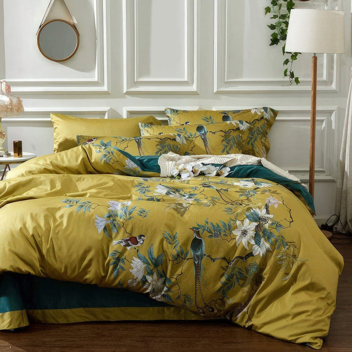 Solarosa Yellow Silky Egyptian Cotton Bedding Set - WonderlandByLilian