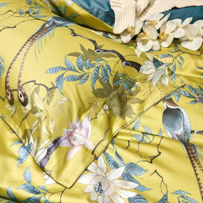 Solarosa Yellow Silky Egyptian Cotton Bedding Set - WonderlandByLilian