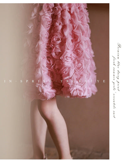 Sparkling Pink Sequined Flower Girl Dress with Layered Rosette Skirt – Plus Size - WonderlandByLilian