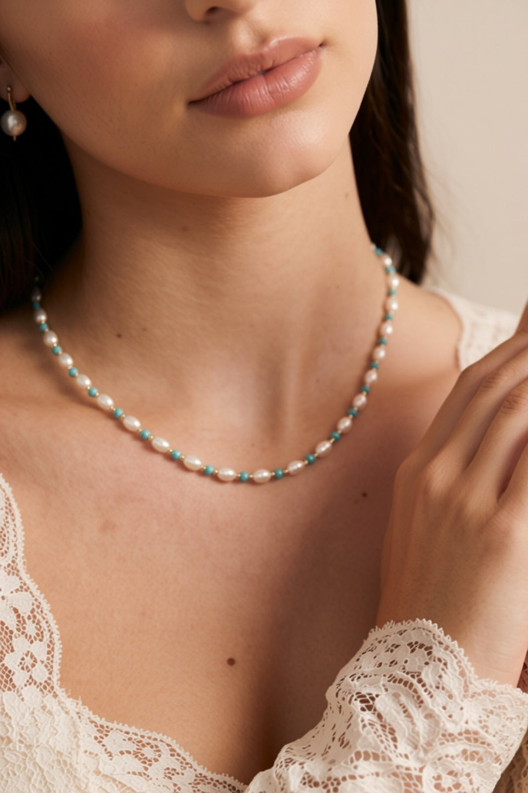Spring Whisper – Regency Vintage Freshwater Pearl Necklace | Bridgerton Aesthetic - WonderlandByLilian