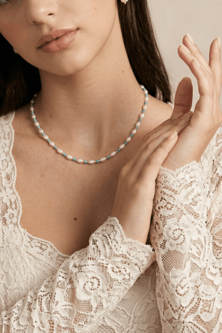 Spring Whisper – Regency Vintage Freshwater Pearl Necklace | Bridgerton Aesthetic - WonderlandByLilian