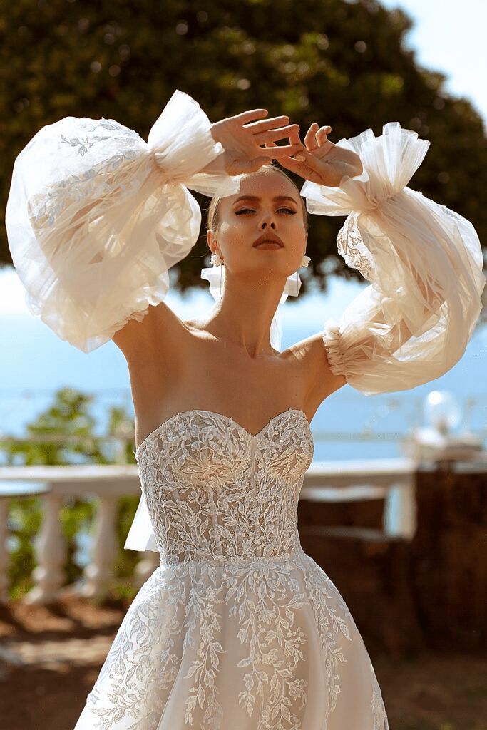 Strapless Sweetheart Neckline Wedding Dress - Aline Ball Gown Wedding Dress - Lace Corset Back Wedding Dress Plus Size - WonderlandByLilian