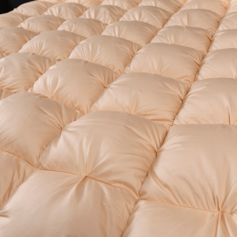 Tanya Beige Pinch Quilted Goose Down Comforter - WonderlandByLilian