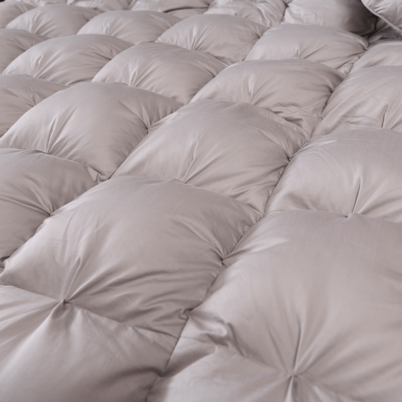 Tanya Grey Pinch Quilted Goose Down Comforter - WonderlandByLilian