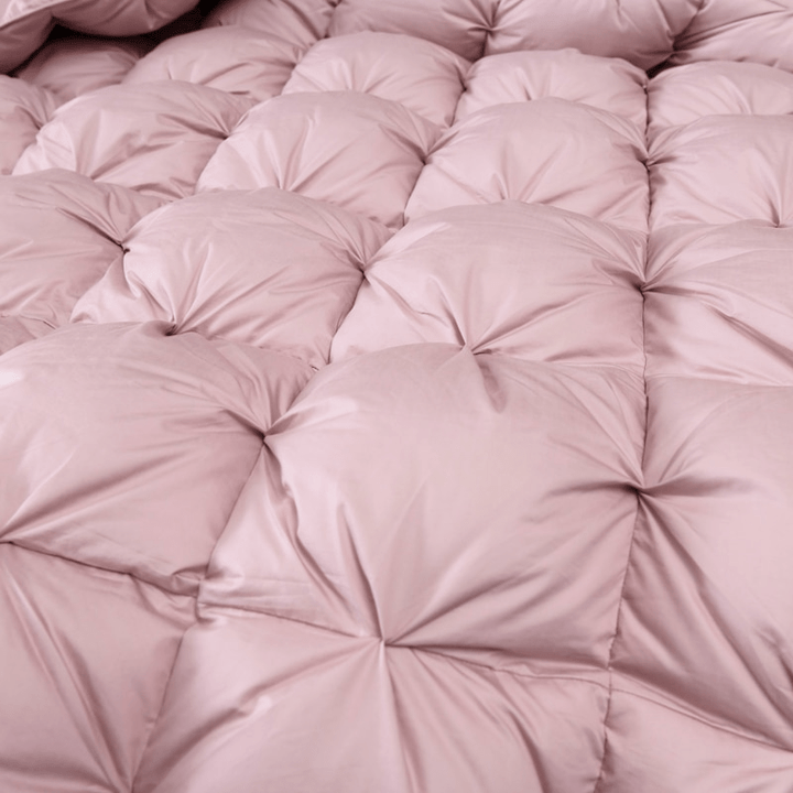 Tanya Lilac Pinch Quilted Goose Down Comforter - WonderlandByLilian