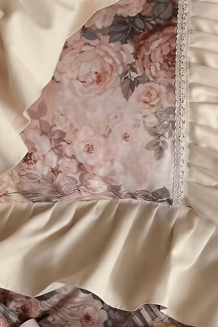 The 'Antique Rose' Beige Manor Bedding Set - WonderlandByLilian