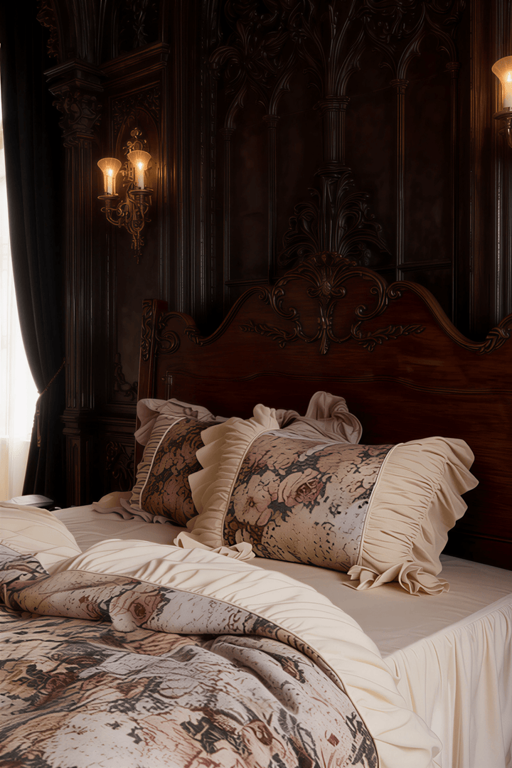 The 'Antique Rose' Beige Manor Bedding Set - WonderlandByLilian