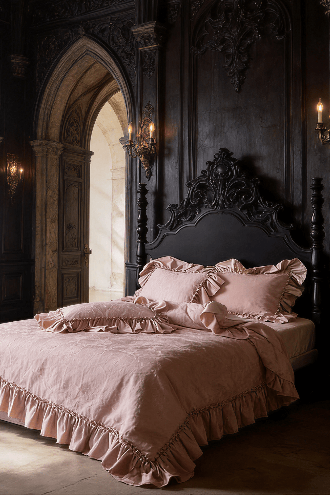 The 'Chateau Bow' Cream Brushed Cotton Bedding Set - WonderlandByLilian