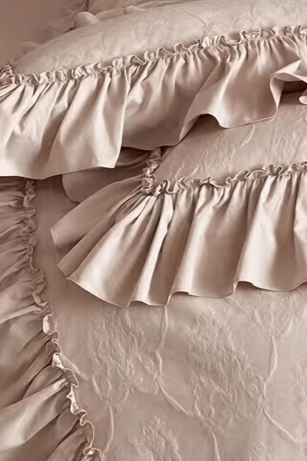 The 'Chateau Bow' Cream Brushed Cotton Bedding Set - WonderlandByLilian