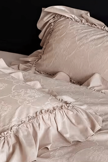 The 'Chateau Bow' Cream Brushed Cotton Bedding Set - WonderlandByLilian