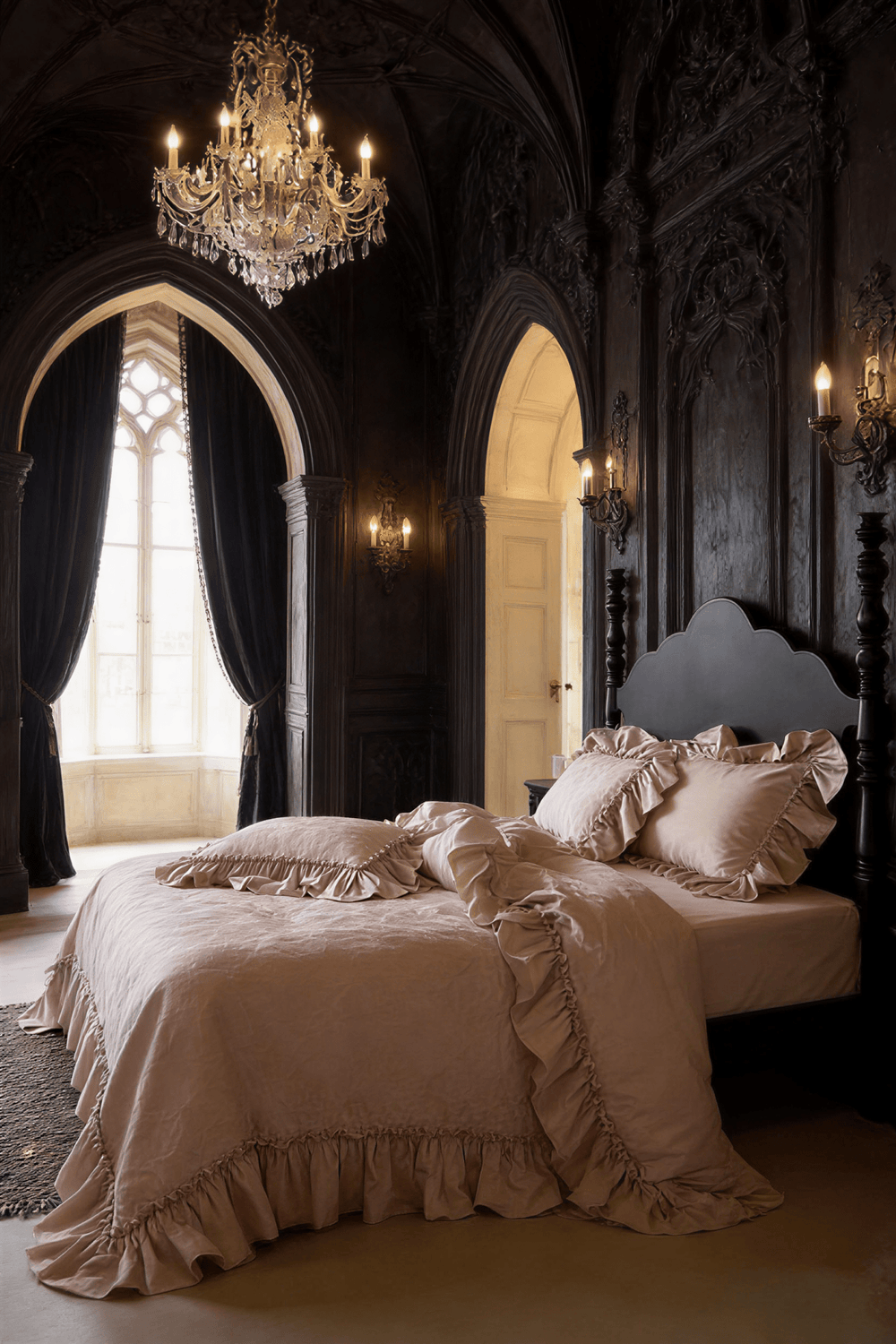 The 'Chateau Bow' Cream Brushed Cotton Bedding Set - WonderlandByLilian