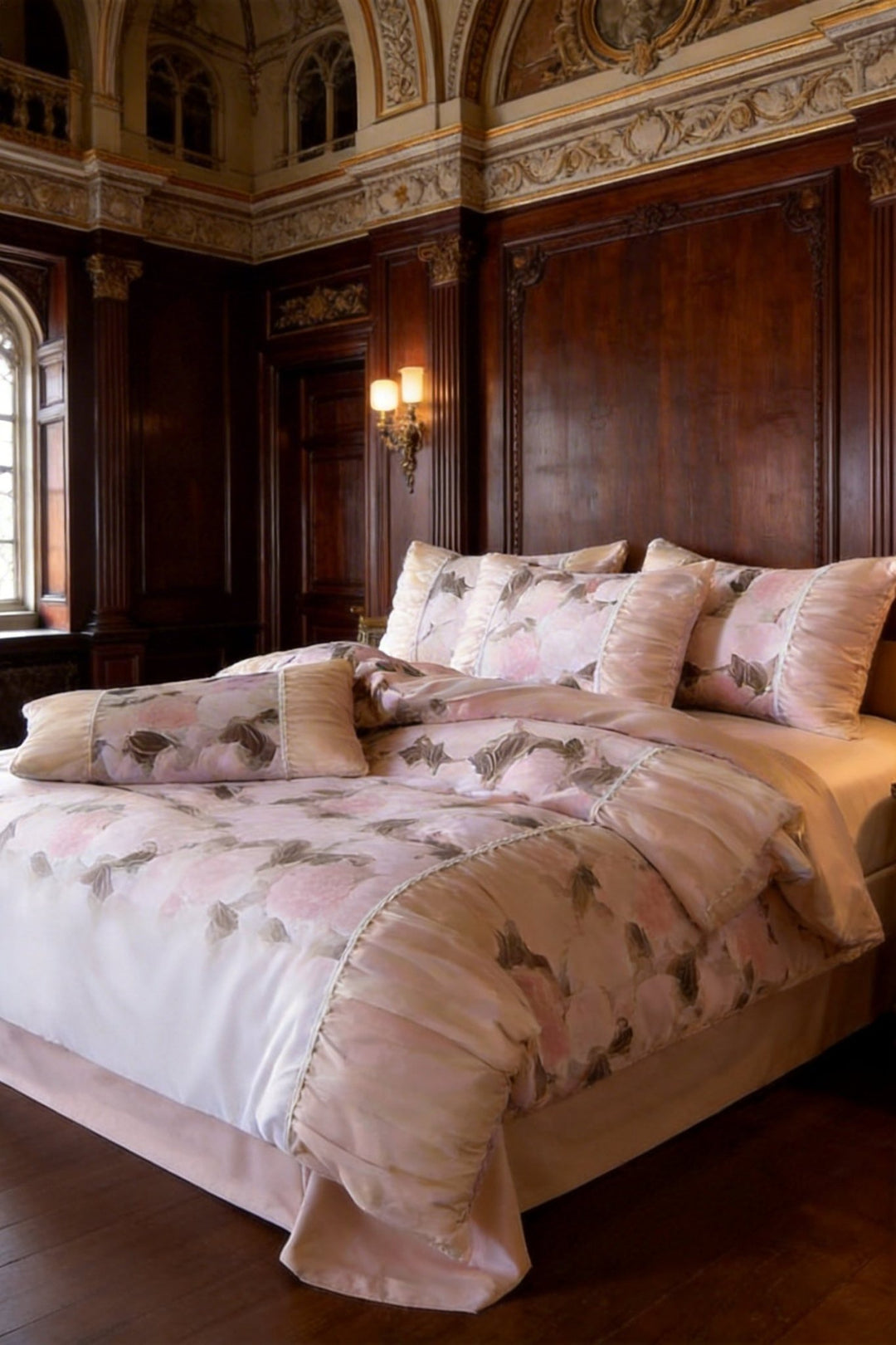 The 'Château Lumière' Floral Ruffled Bedding Set - WonderlandByLilian