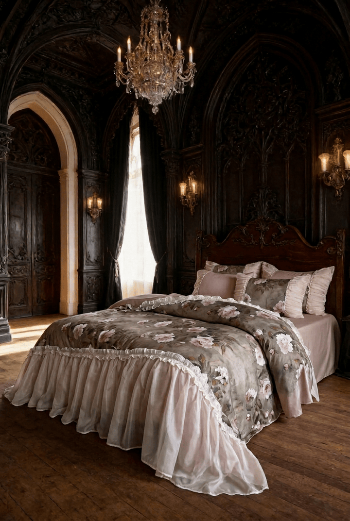 The 'Château Roseraie' Floral Ruffled Bedding Set - WonderlandByLilian