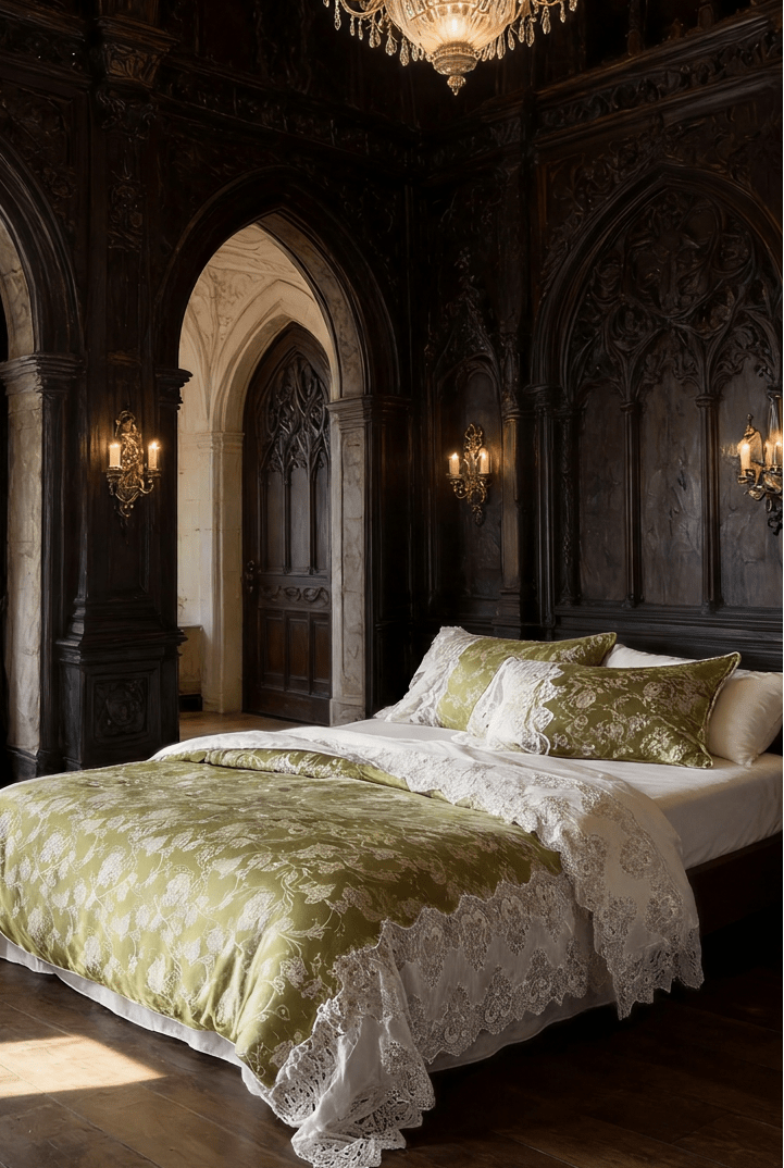 The 'Emerald Muse' Tencel Ruffle Bedding Set - WonderlandByLilian