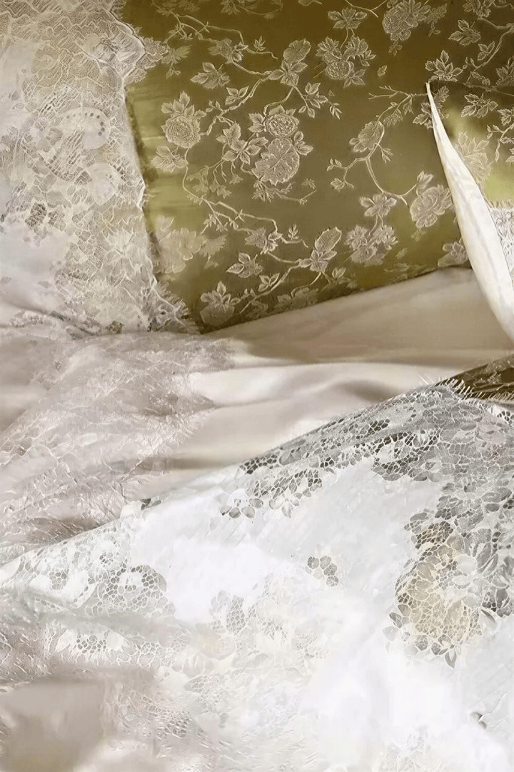 The 'Emerald Muse' Tencel Ruffle Bedding Set - WonderlandByLilian