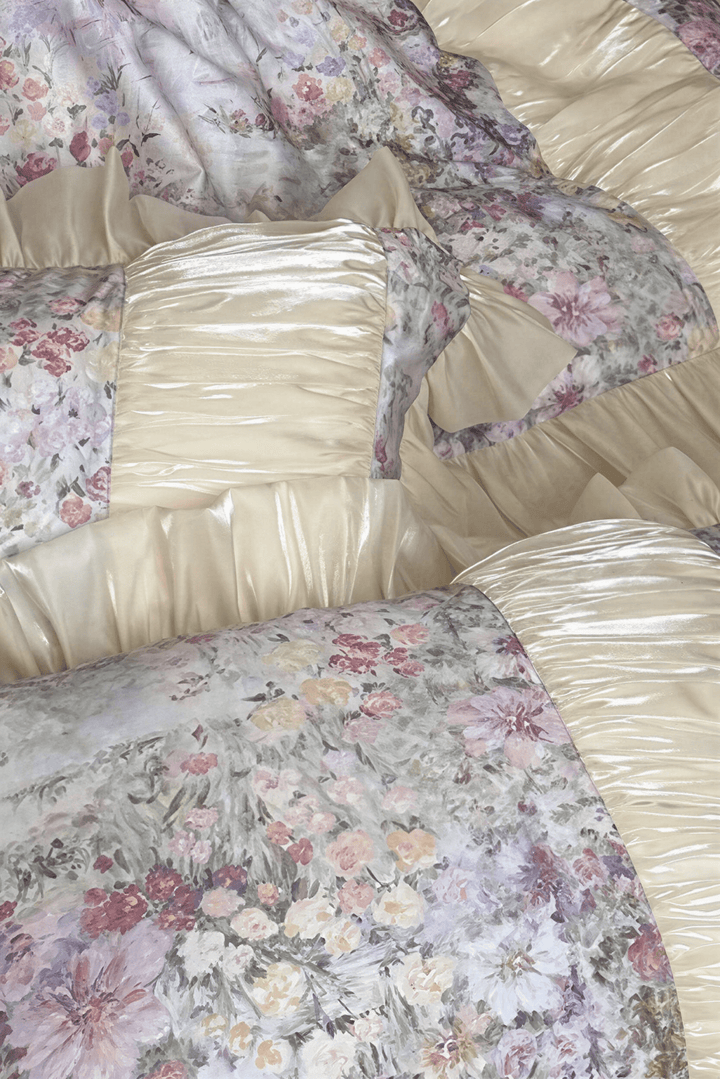 The 'Jardin de Rêve' Floral Ruffled Tencel Cotton Bedding Set - WonderlandByLilian