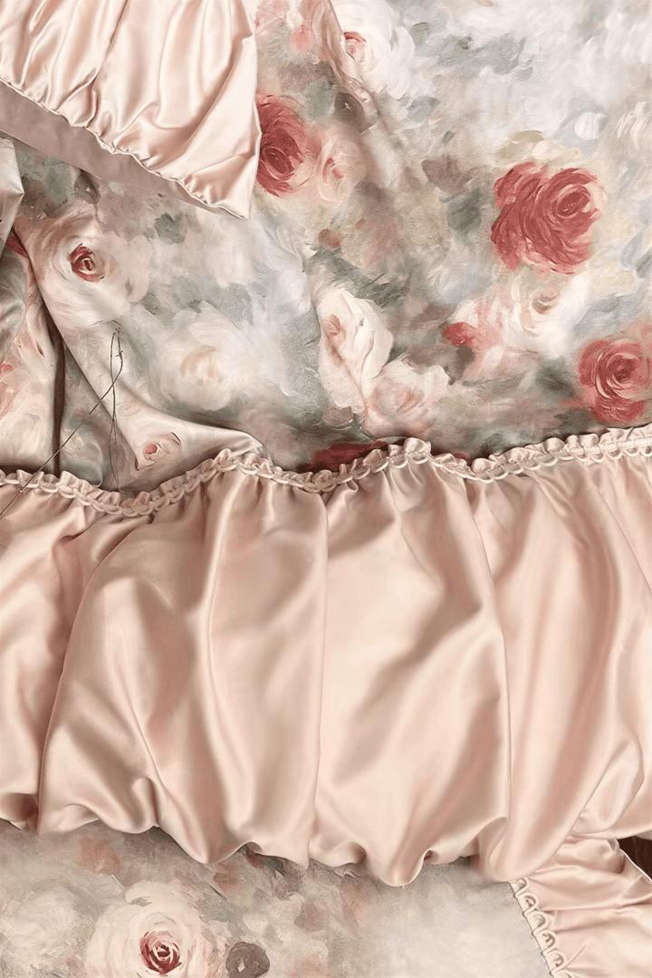 The 'Jardin de Roselle' Floral Cotton Bedding Set - WonderlandByLilian