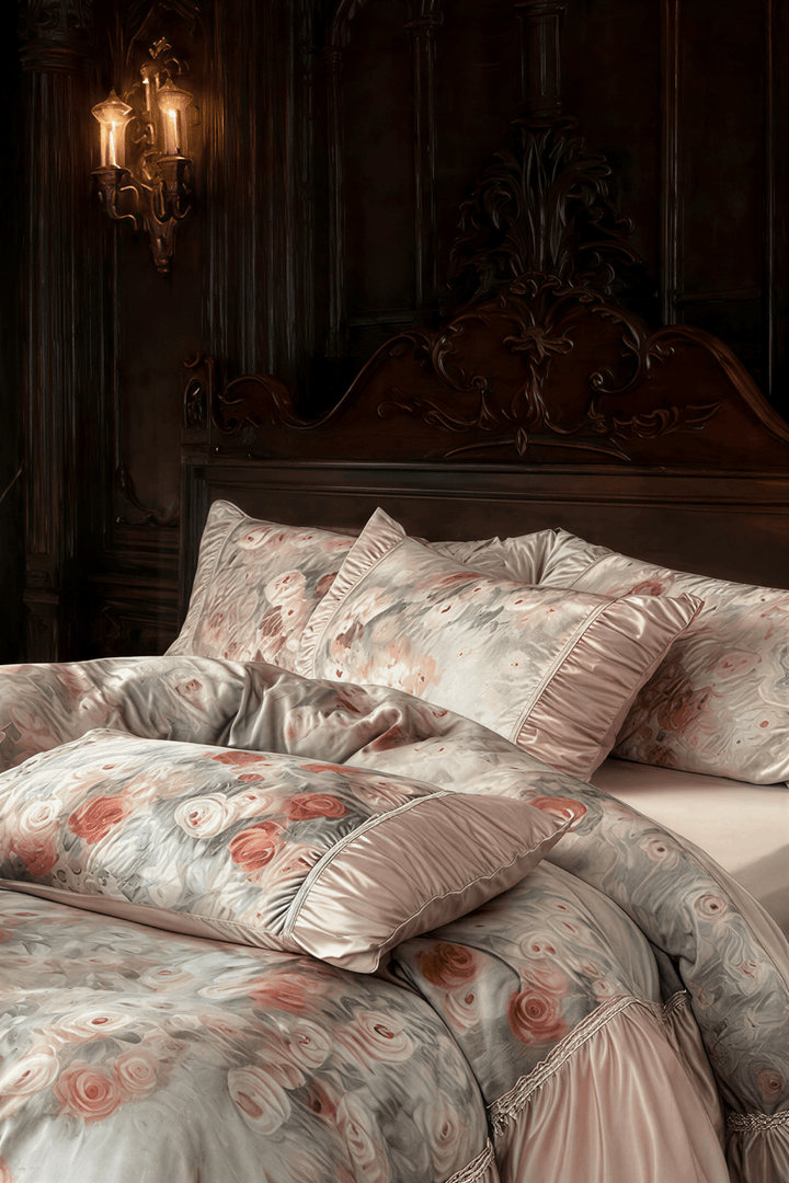 The 'Jardin de Roselle' Floral Cotton Bedding Set - WonderlandByLilian