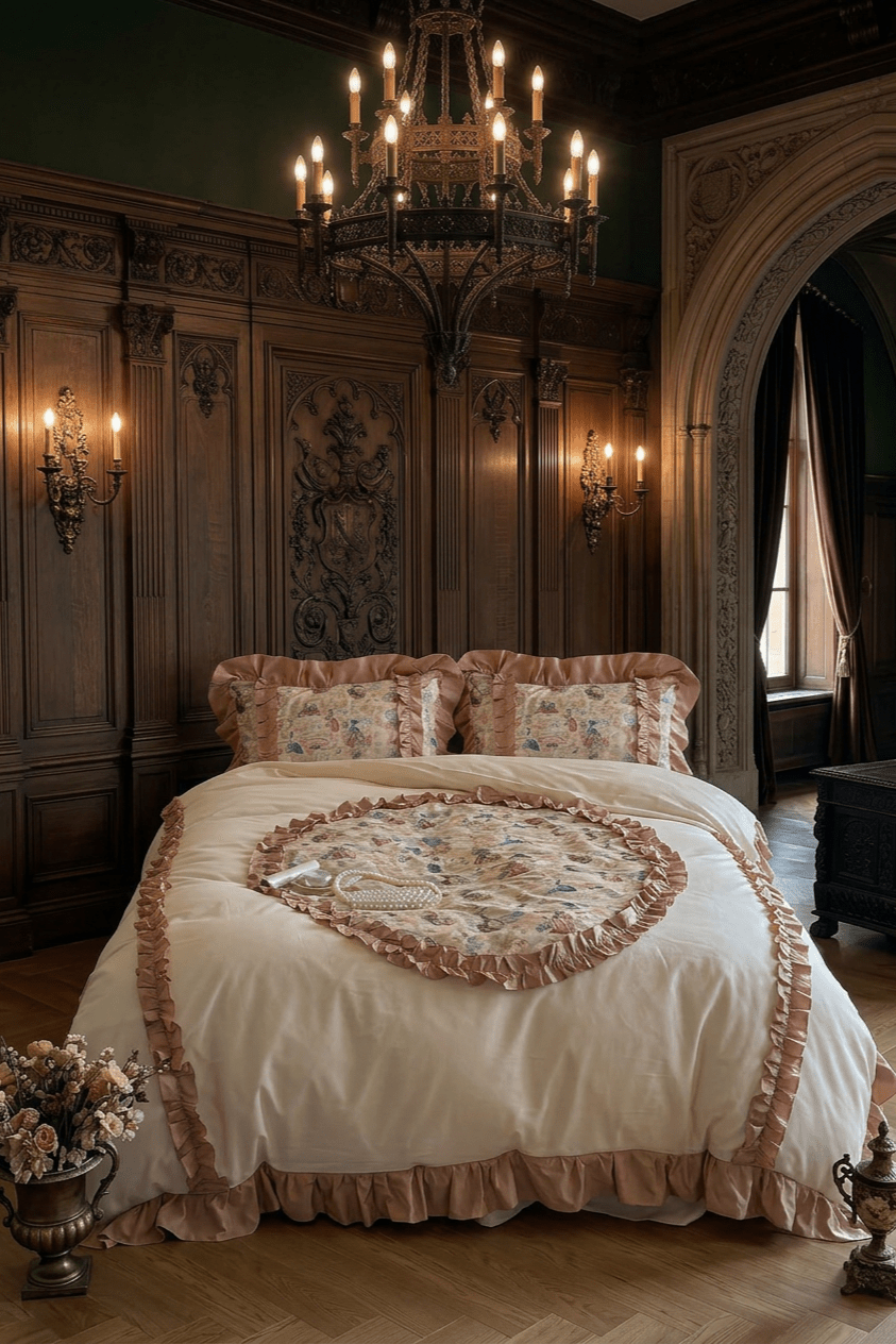 The 'Lavender Dream' Lavender & Ivory Ruffled Bedding Set - WonderlandByLilian