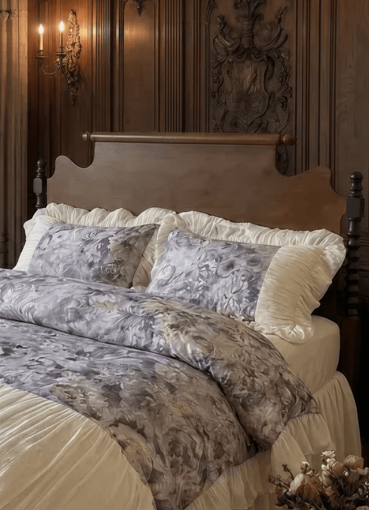 The 'Manor Grape' Vintage Purple Pure Cotton Bedding Set - WonderlandByLilian